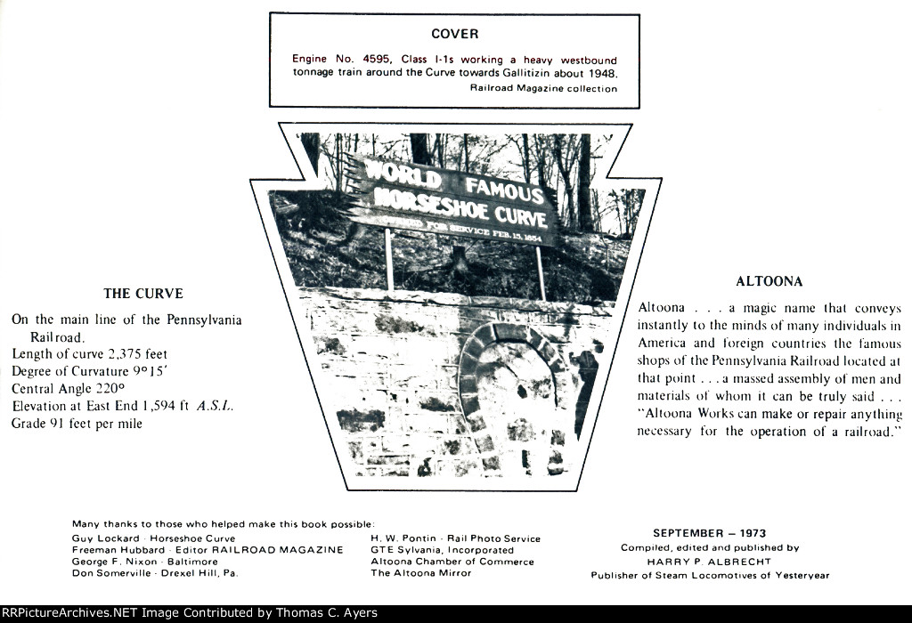 "World Famous Horseshoe Curve," Page 1, 1973